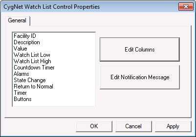 Watchlist Tool - Edit Columns
